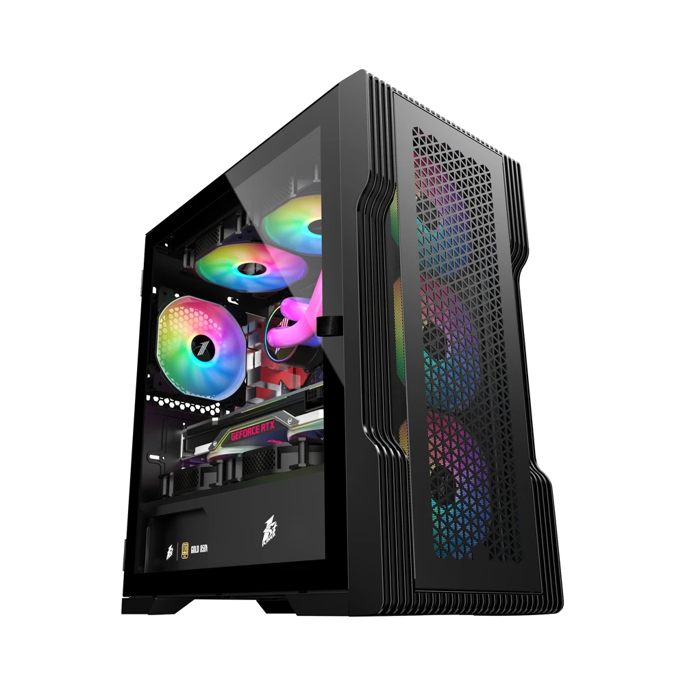Кутия 1stPlayer TRILOBITE T3 Mesh Black Case mATX