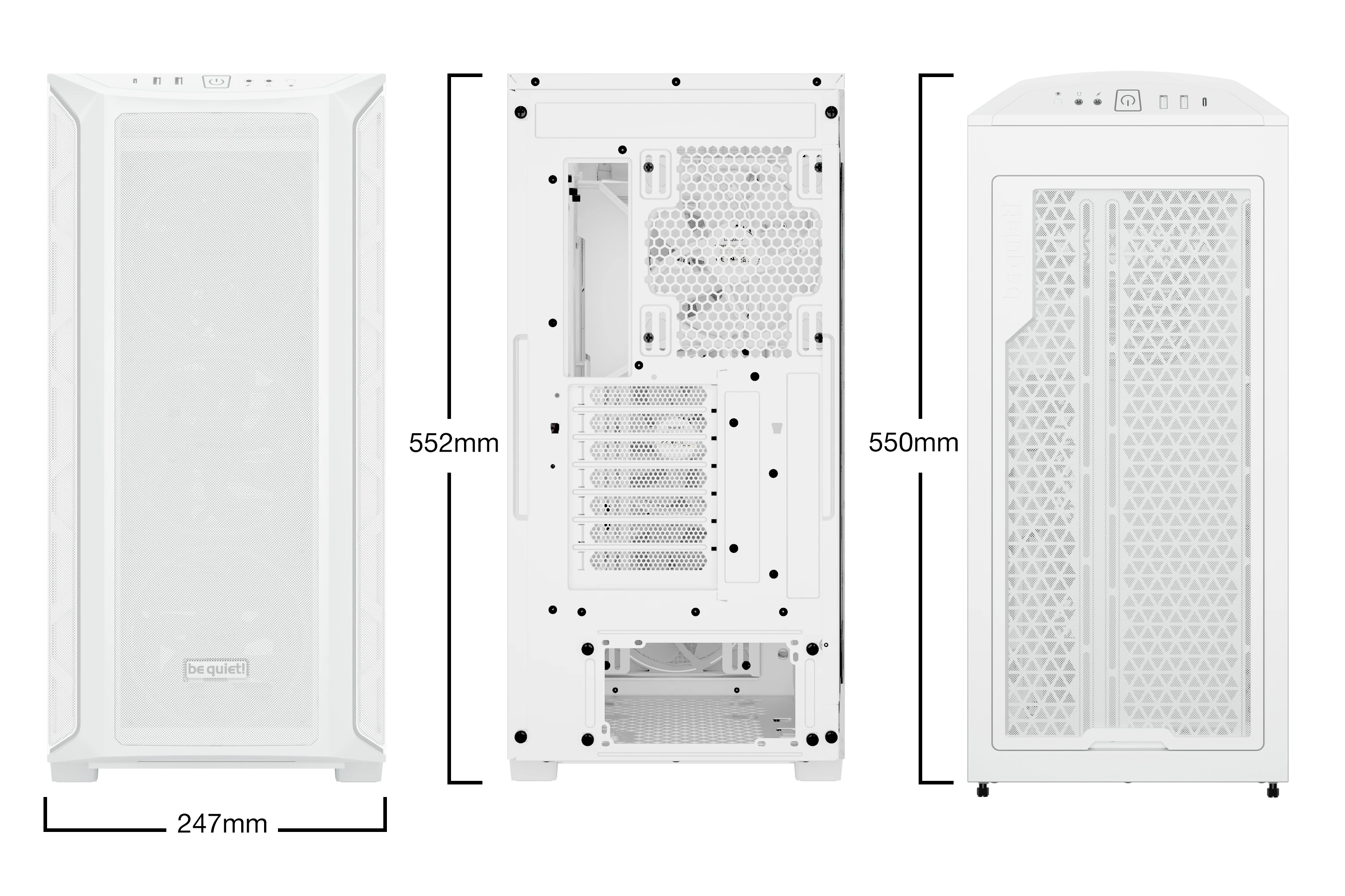 Кутия be quiet! Shadow Base 800 FX White Case EATX - BGW64