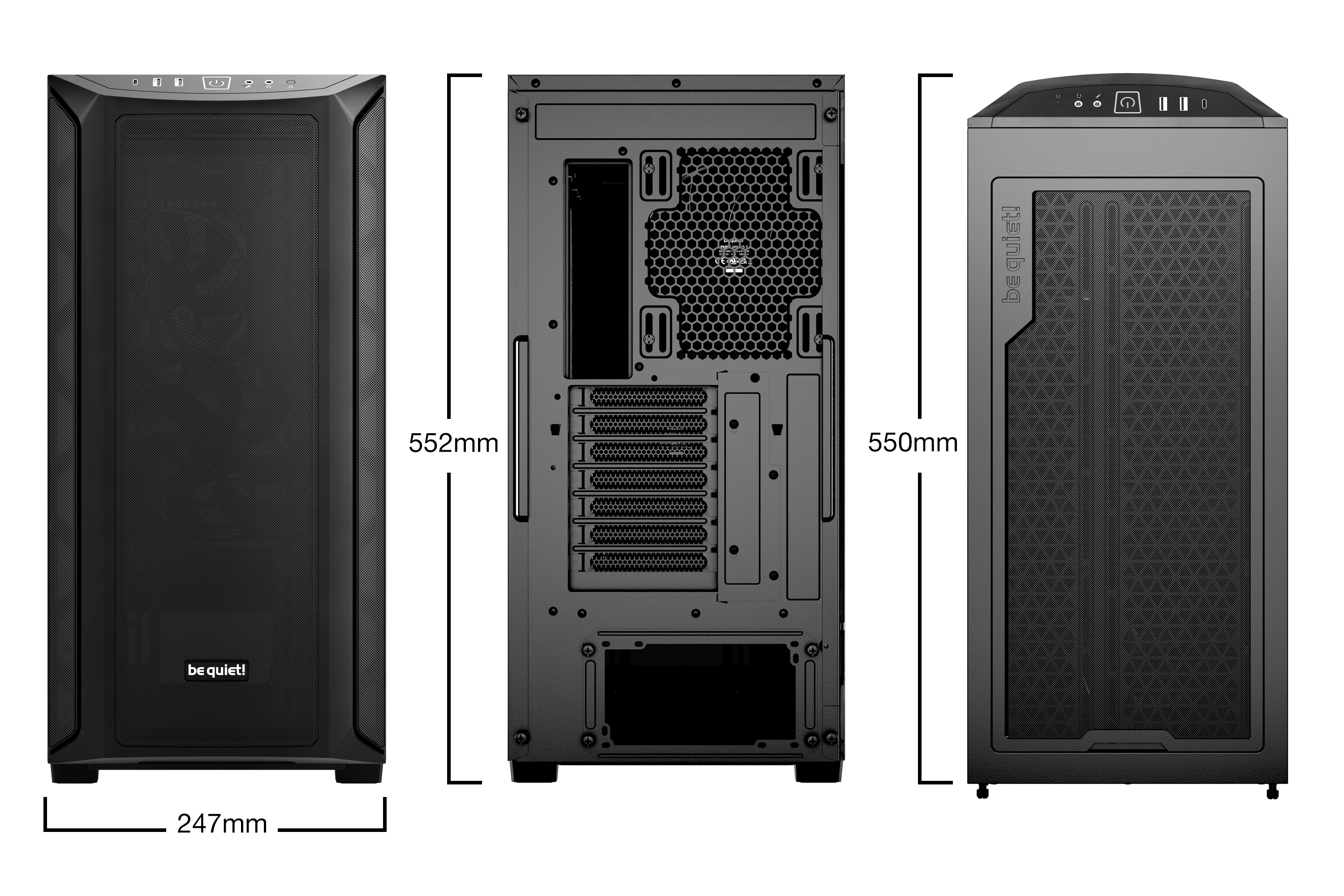 Кутия be quiet! Shadow Base 800 Black Case EATX - BGW60