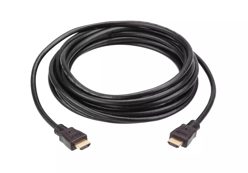 Cablu ATEN 2L-7D20H, HDMI masculin - HDMI masculin, cu Ethernet, 4K, 20 m, conectori auriti, Negru