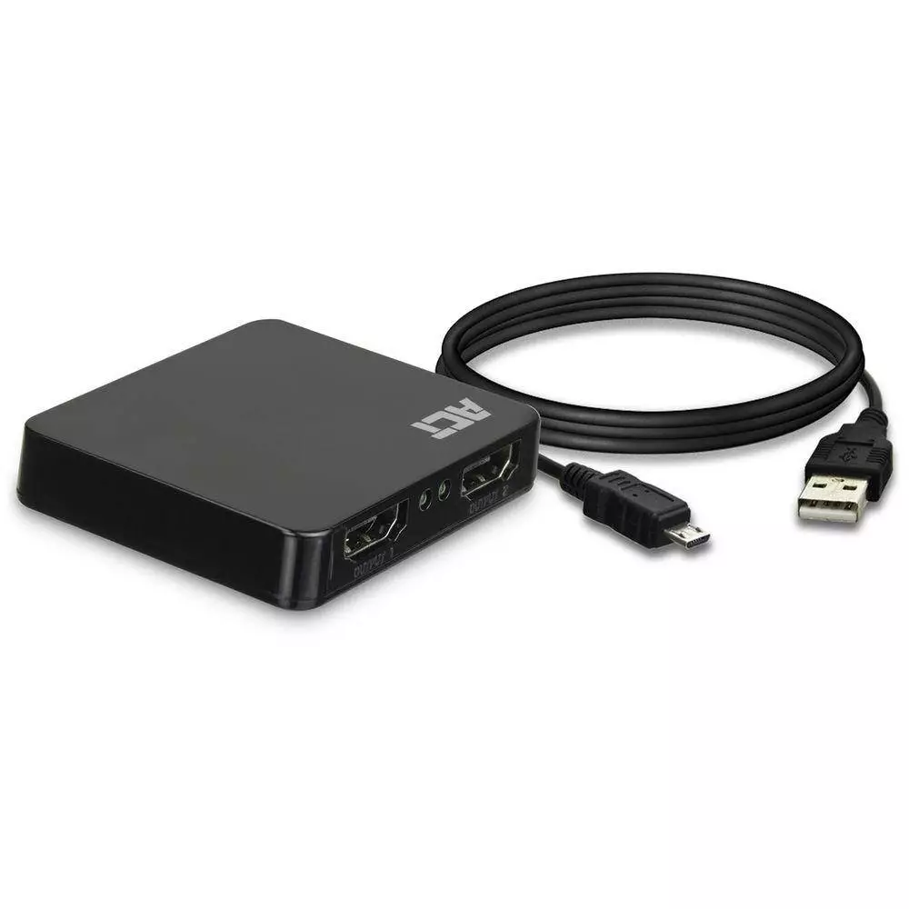 HDMI Сплитер ACT AC7835, 1/2, 4K@30Hz, USB, Черен