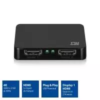 HDMI Сплитер ACT AC7835, 1/2, 4K@30Hz, USB, Черен