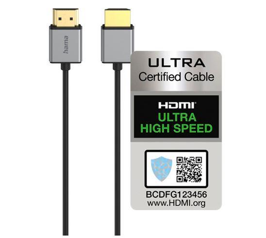 Кабель Hama, HDMI мужской - HDMI мужской, 8K, Алюминий, 1.5 м