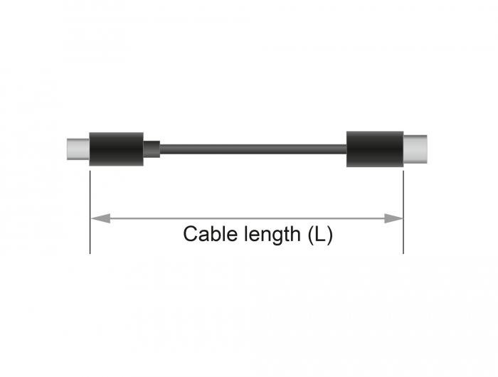 Кабел Delock  DisplayPort мъжко - DisplayPort мъжко, 2.0м, 8K 60 Hz, Черен