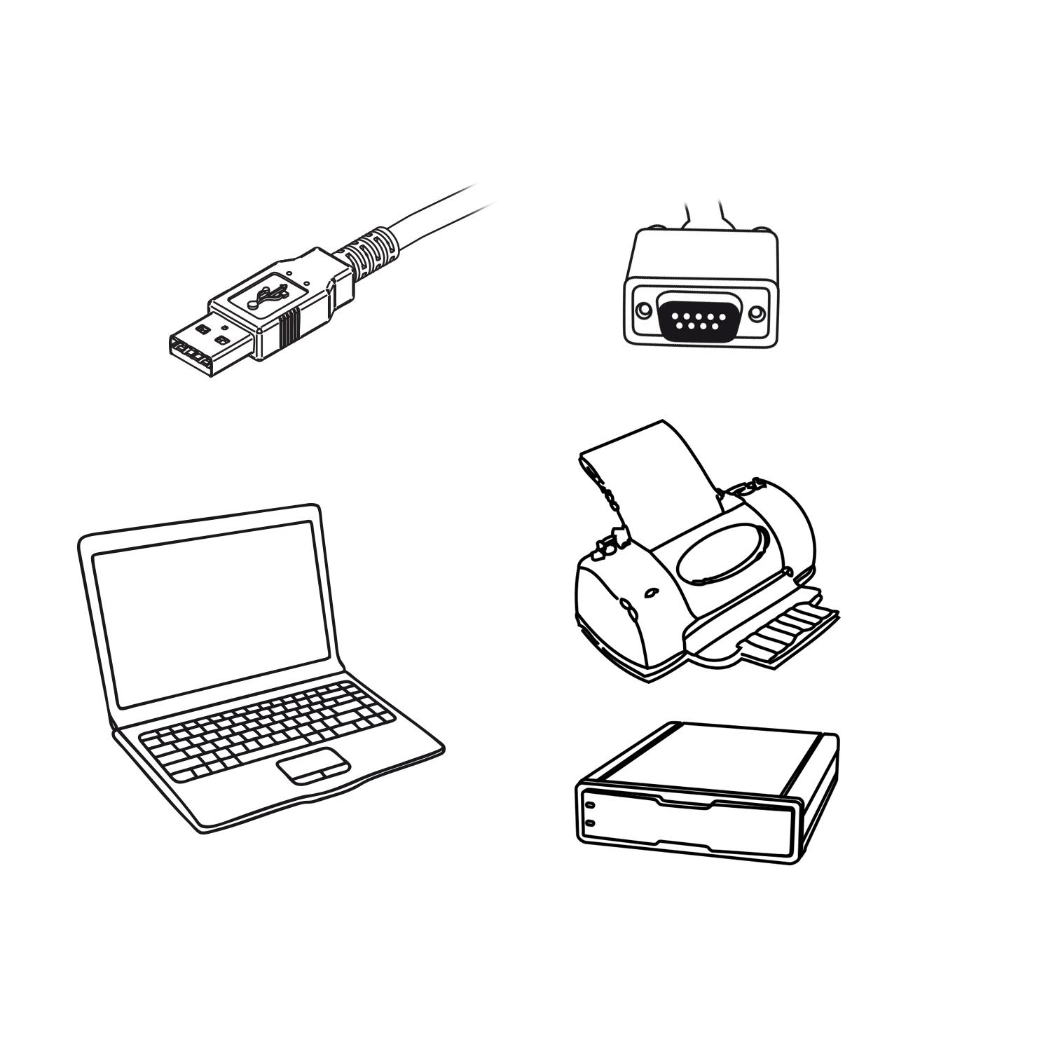Конвертор Ewent USB -  RS232 9 пин мъжко, Черен