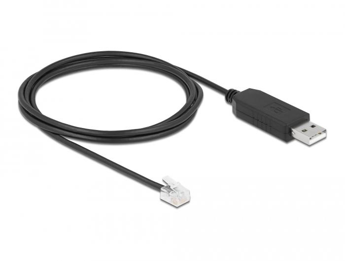 Кабел Delock USB-A мъжко - RJ12 (RS232) за телескопи Skywatcher, 2m
