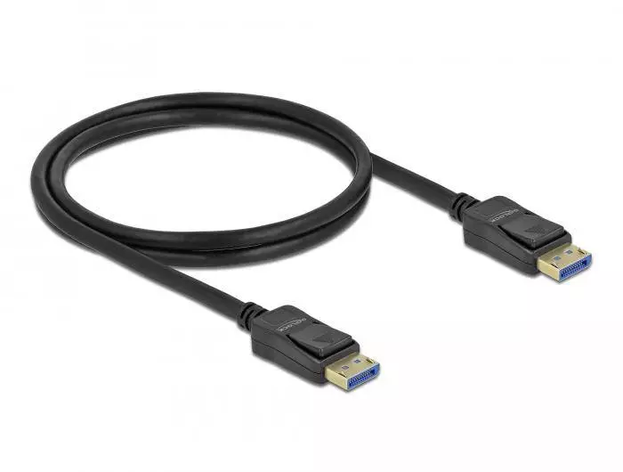 Кабель Delock DisplayPort 2.0 чоловічий - DisplayPort чоловічий, 1.0м, 10K, 54 Gb/s, Чорний