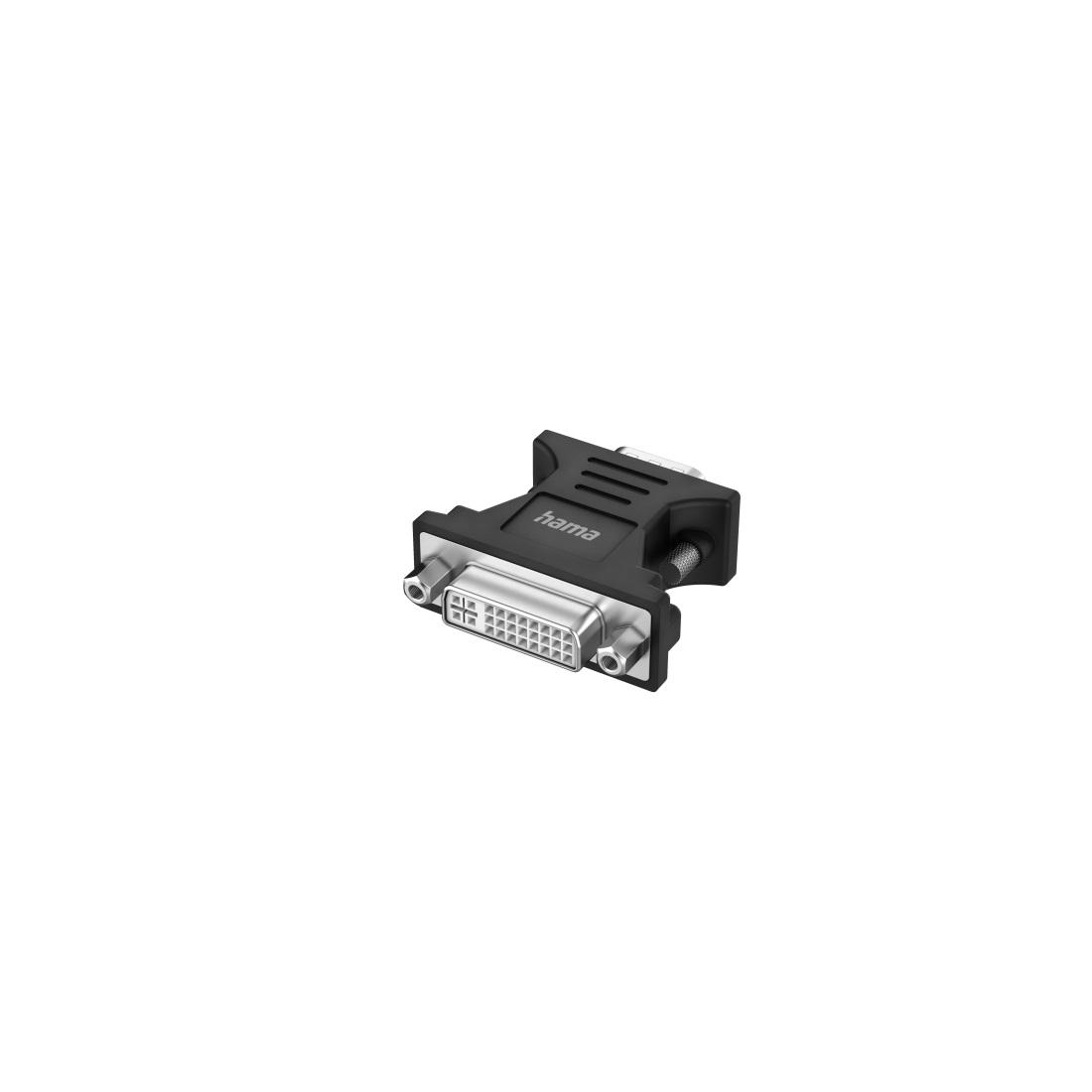 Adaptateur HAMA, VGA mâle - DVI femelle, Full-HD 1080p, Noir