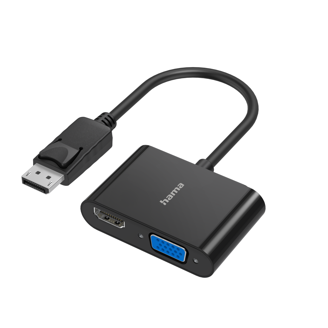 Hama Video Adapter, 2 in 1, DisplayPort - VGA / HDMI socket, Ultra-HD 4K