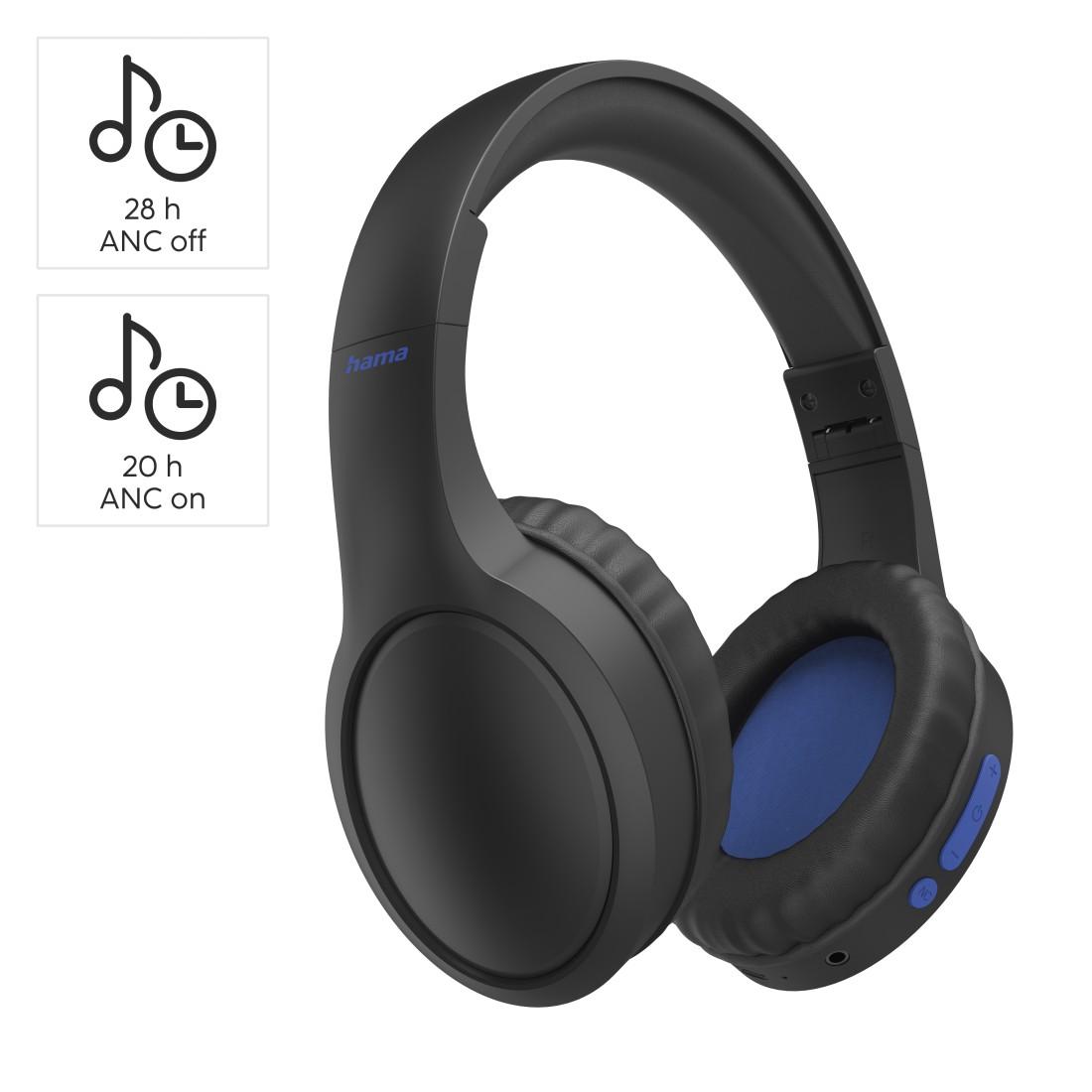Блутут слушалки HАМА "Spirit Focused", Over-Ear, ANC, Micro, Bag, Черни