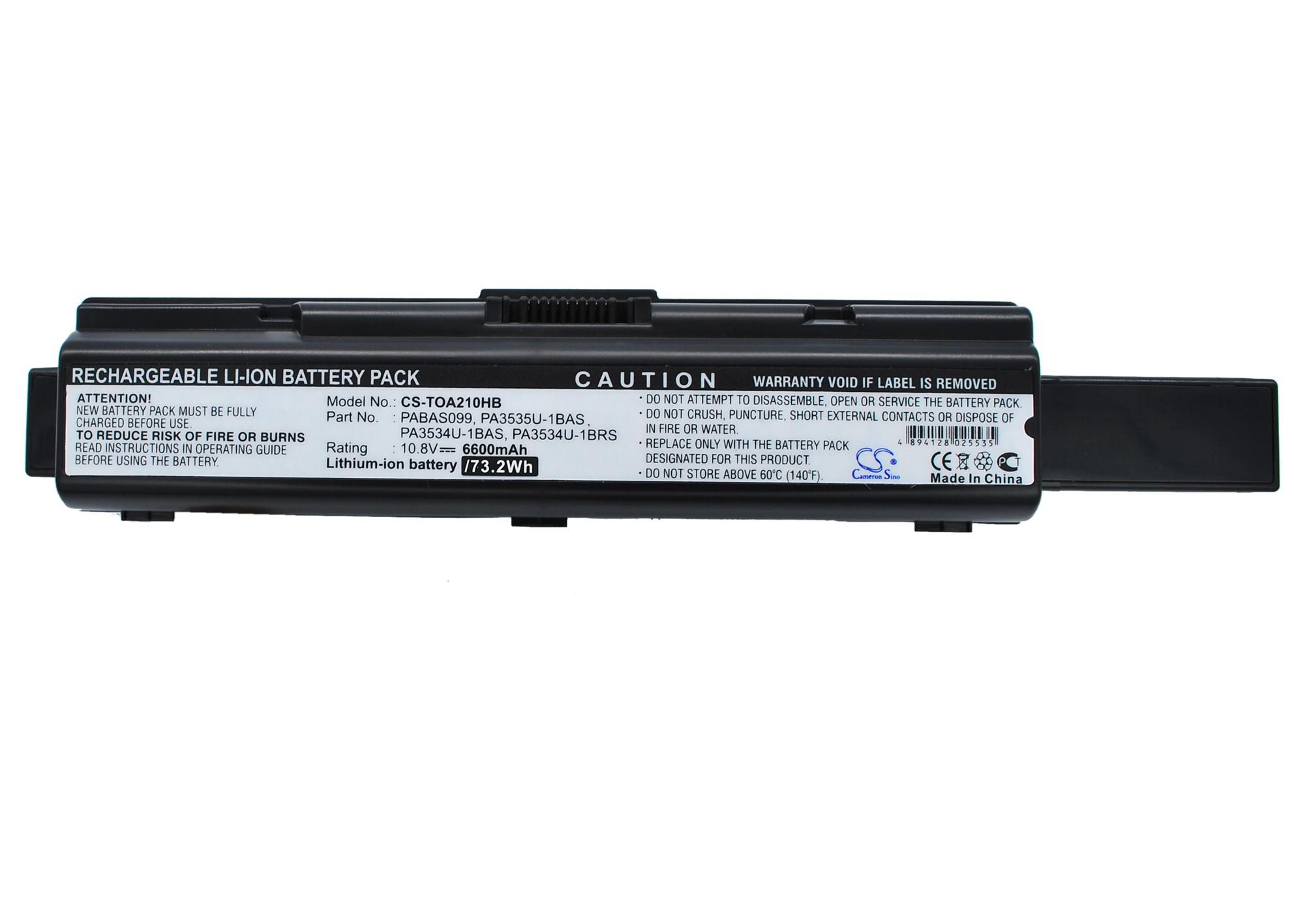 Батарея для ноутбука Toshiba Satellite A200 A300 A500 L200 L300 L500 PA3535U 10.8V 6600 mAh CAMERON SINO