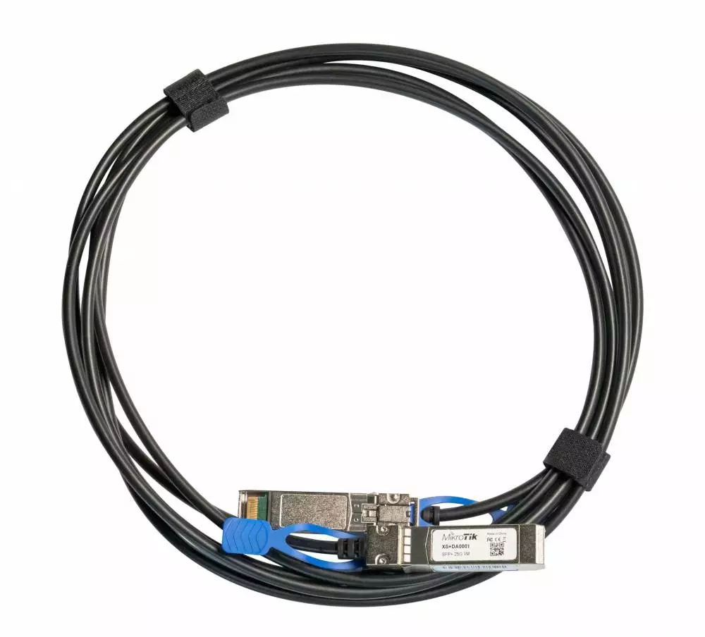 Cable MikroTik XS+DA0001, SFP 1G - SFP+ 10G, 1m