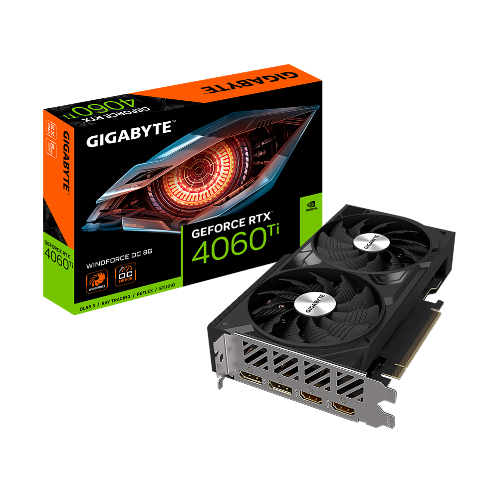 Видео карта Gigabyte GeForce RTX 4060 Ti WINDFORCE OC 8GB GDDR6