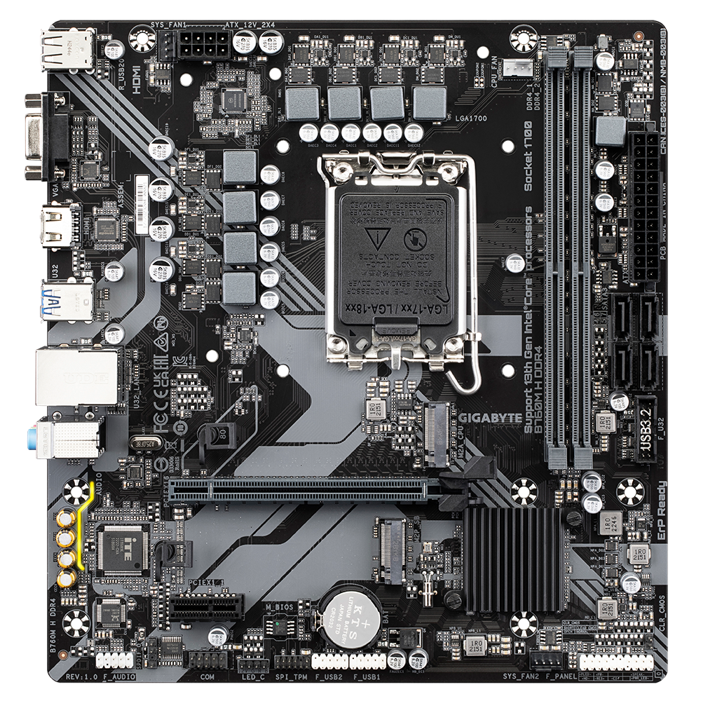 Дънна платка Gigabyte B760M H LGA1700 DDR4