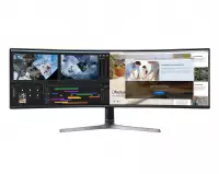 Монитор Samsung Odyssey LC49G90 49", VA Curved, QLED Dual-QHD 5120x1440, 120Hz, 4ms, HDR, AMD FreeSync, HDMI, DP, USB