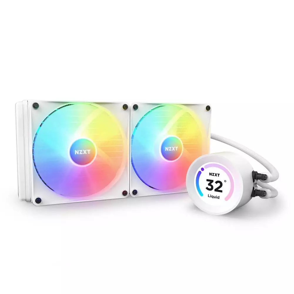 Водно охлаждане за процесор NZXT Kraken Elite RGB 280 White
