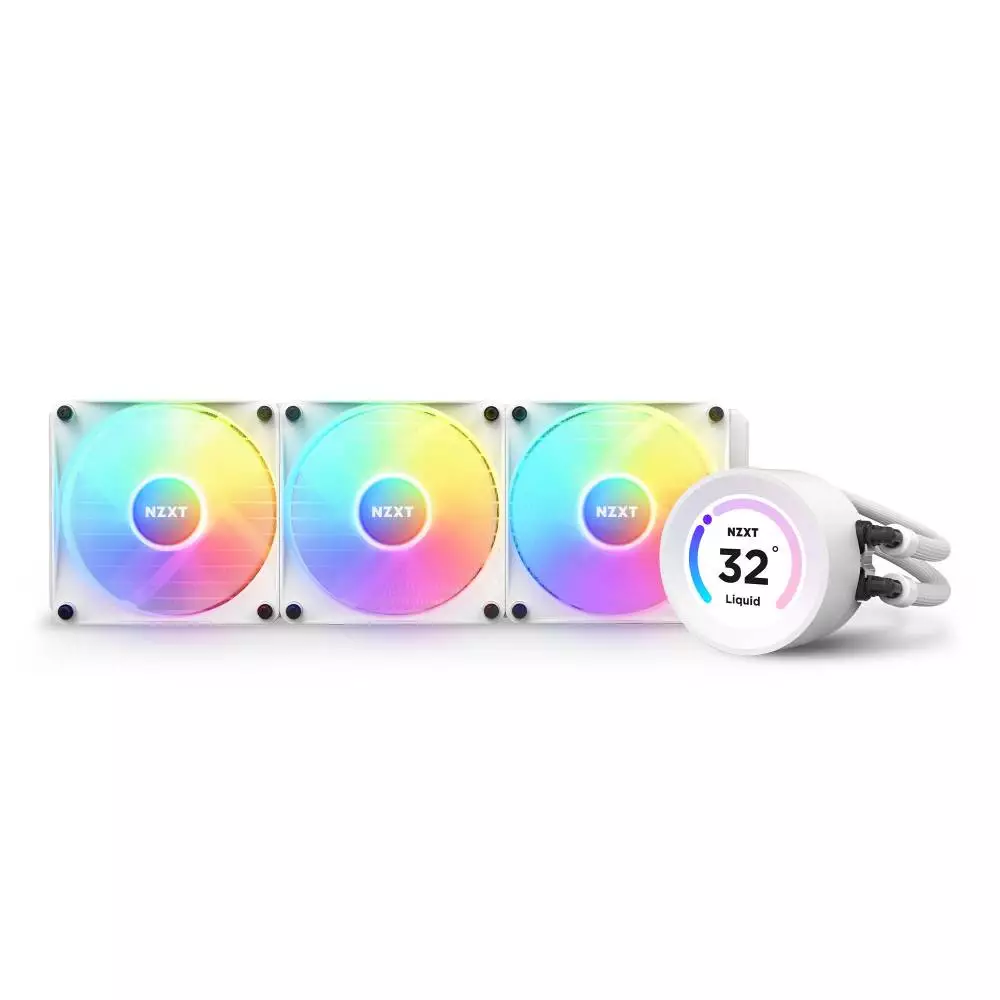 Водно охлаждане за процесор NZXT Kraken Elite 360 RGB White