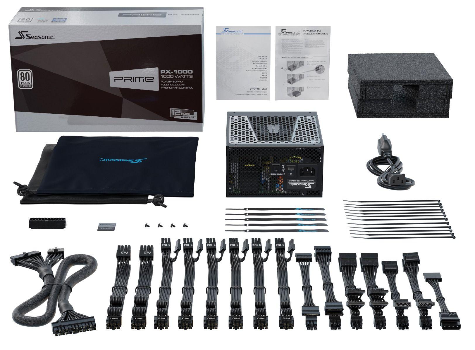 Захранване Seasonic PRIME PX-1000 (1000W) 80 Plus Platinum PSU - SSR-1000PD
