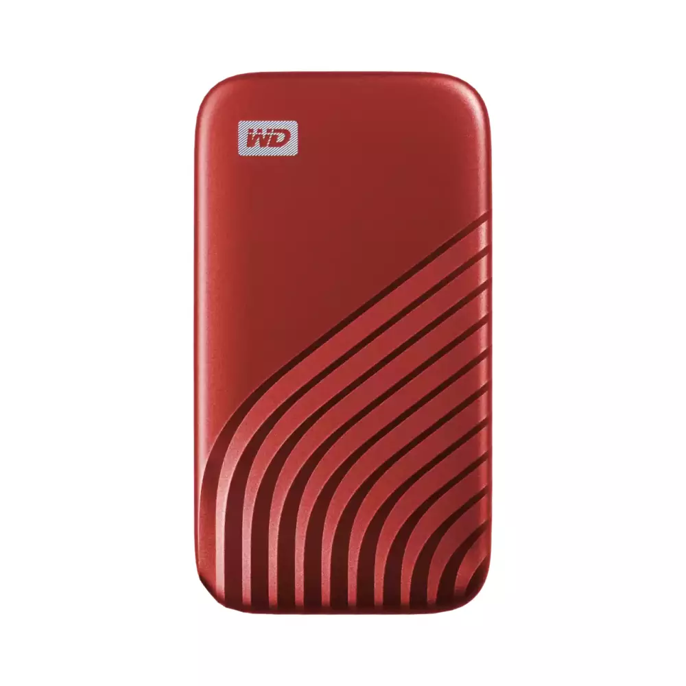 Външен SSD диск Western Digital My Passport, 500GB, USB 3.2, Червен
