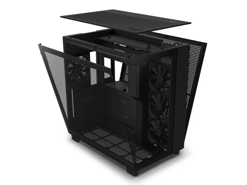 Кутия NZXT H9 Flow Matte Black Middle Tower