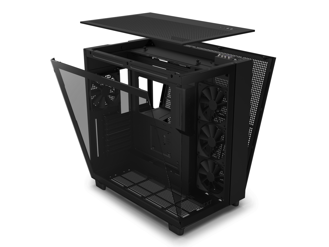 Кутия NZXT H9 Flow Matte Black Middle Tower