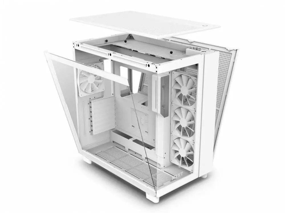 Кутия NZXT H9 Flow Matte White Middle Tower