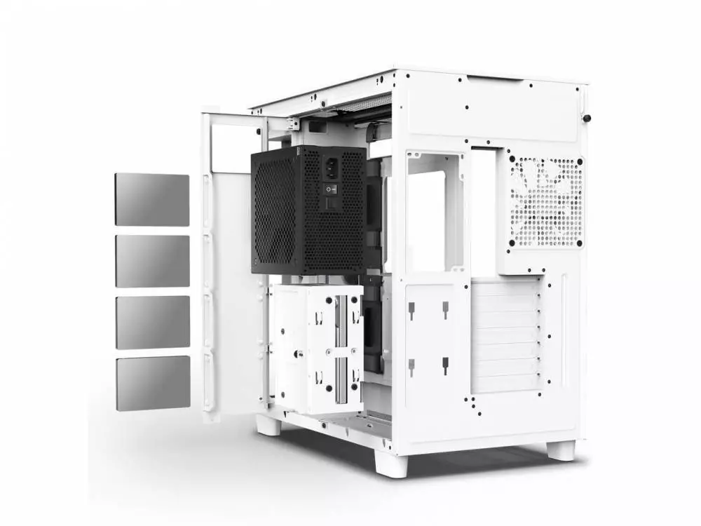Кутия NZXT H9 Flow Matte White Middle Tower