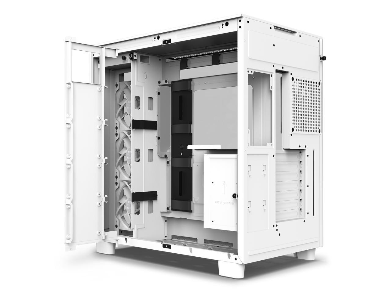 Кутия NZXT H9 Flow Matte White Middle Tower