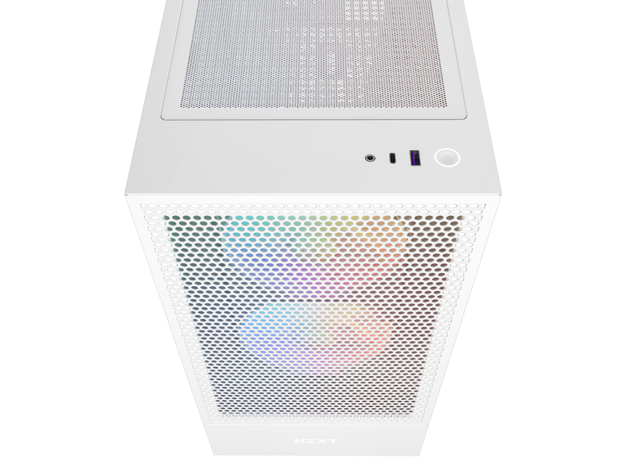 Кутия NZXT H5 Flow RGB Matte White Mid-Tower