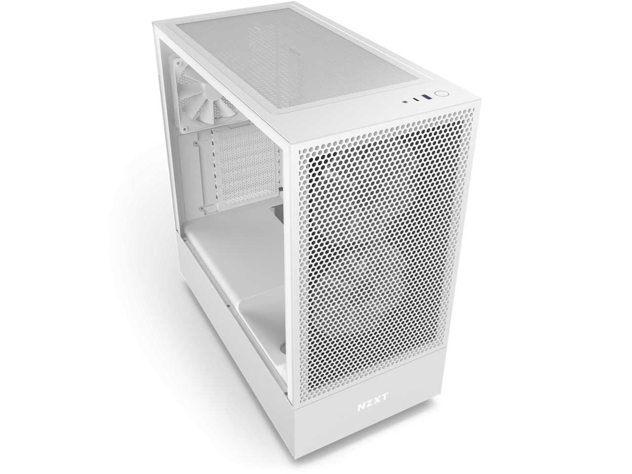 Кутия NZXT H5 Flow RGB Matte White Mid-Tower
