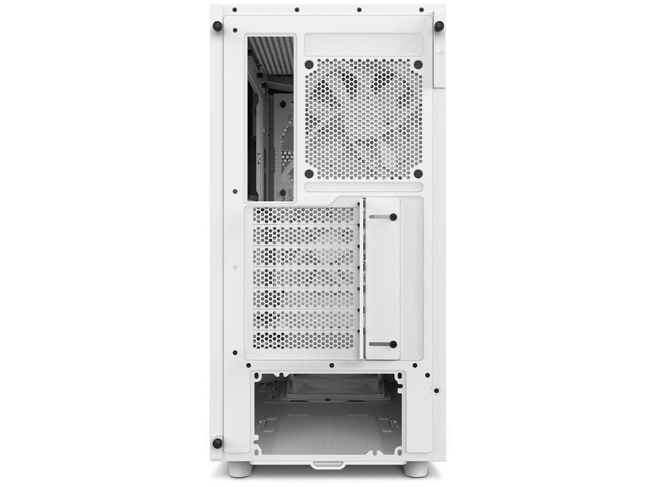 Кутия NZXT H5 Flow RGB Matte White Mid-Tower