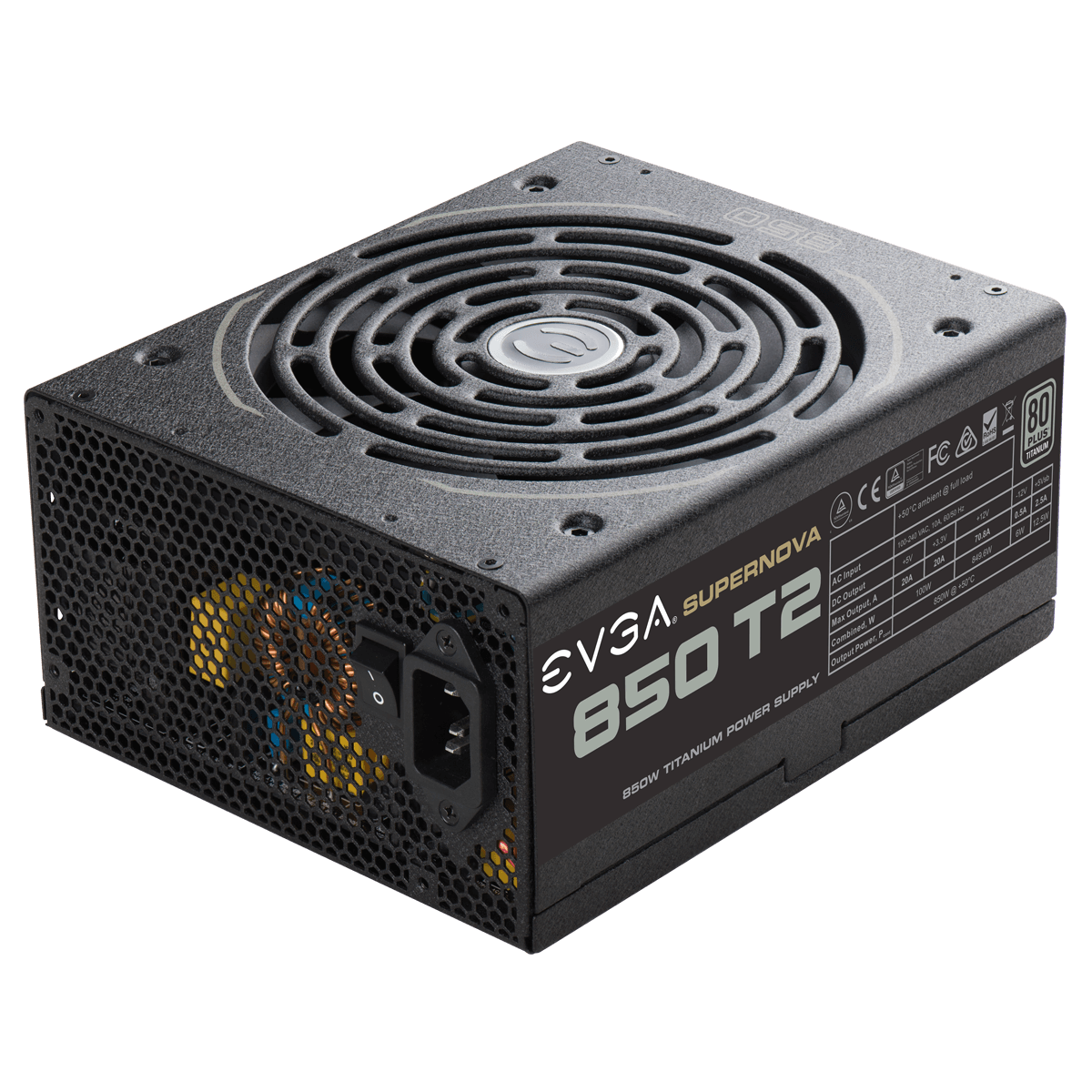 Захранване EVGA SuperNova 850 T2 850W 80 Plus Titanium Fully Modular PSU - 220-Т2-0850-X2