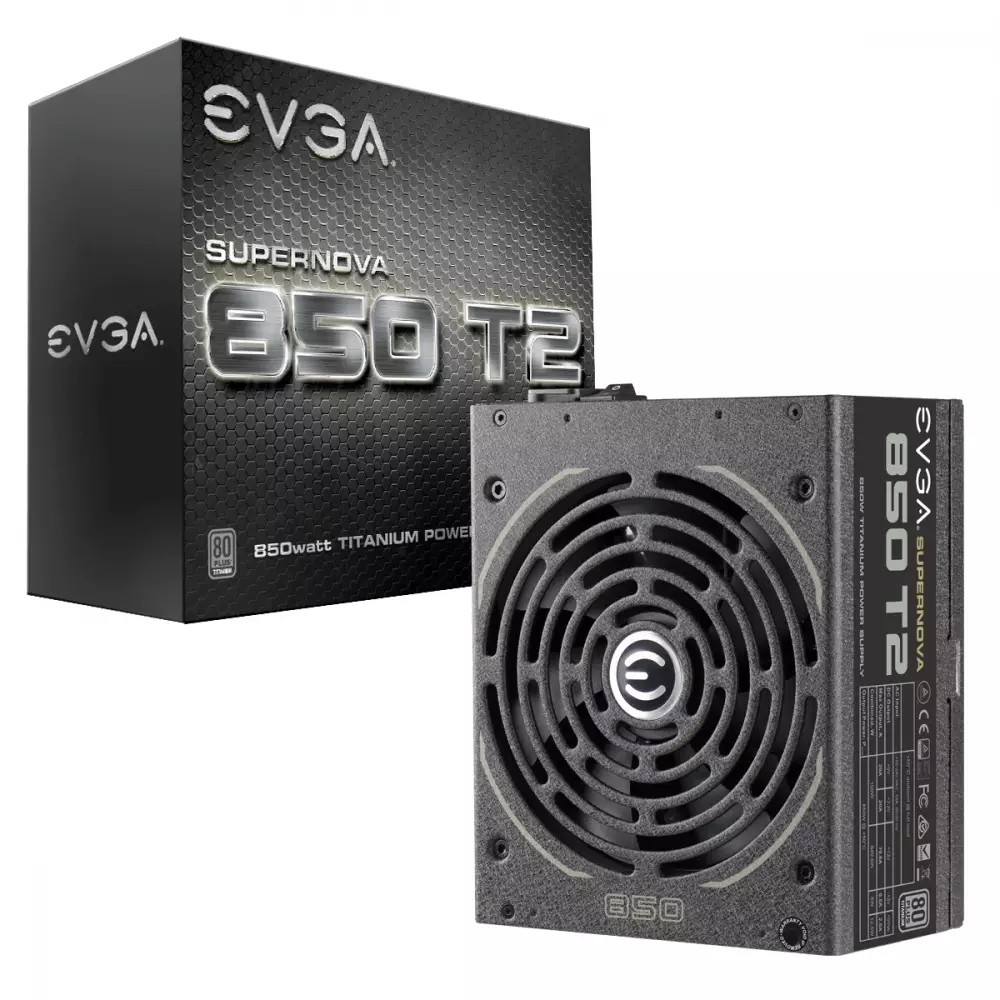 Захранване EVGA SuperNova 850 T2 850W 80 Plus Titanium Fully Modular PSU - 220-Т2-0850-X2