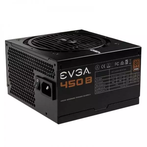 Захранване EVGA 450 B1 450W 80 Plus Bronze - 100-B1-0450-K2