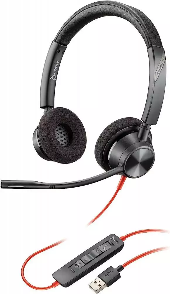 Слушалки с микрофон Plantronics Blackwire C3320, USB-A
