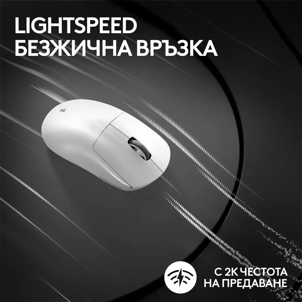 Геймърска мишка Logitech G Pro X Superlight 2 Wireless White - 910-006638