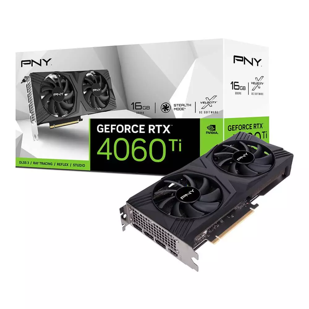 Видео карта PNY GeForce RTX 4060 Ti VERTO Dual Fan 16GB GDDR6
