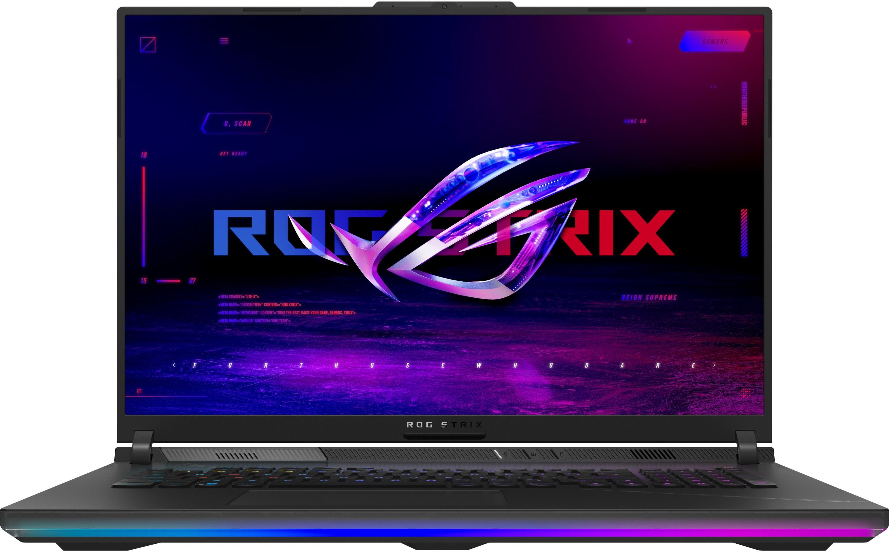 Лаптоп Asus ROG Strix SCAR 18 G834JY-N6005X, 18" IPS QHD+ (2560x1200), Intel Core i9-13980HX, 32GB DDR5, 2 x 1TB NVMe SSD, NVIDIA GeForce RTX 4090 GDDR6 16GB, Win 11 Pro