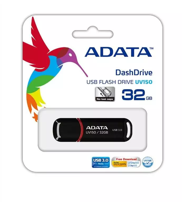 USB памет ADATA UV150 32GB USB 3.0 Black - AUV150-32G-RBK
