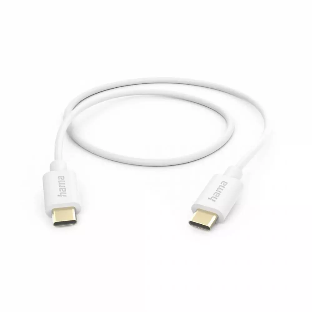 HAMA Kabel zum Laden/Daten USB Type-C - USB Type-C, 1,0 m, weiß