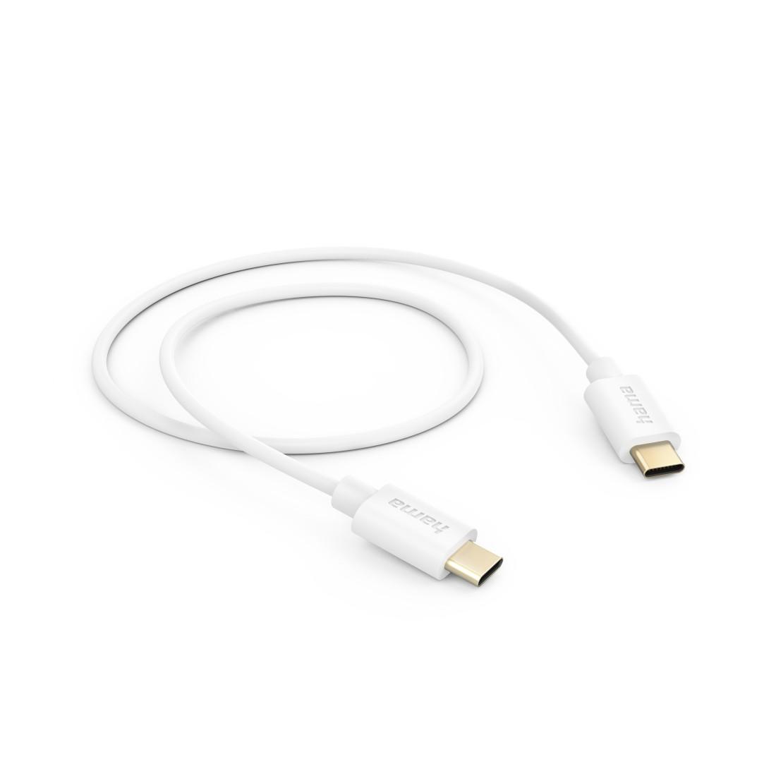 HAMA USB Type-C - USB Type-C charging/data cable, 1.0 m, white