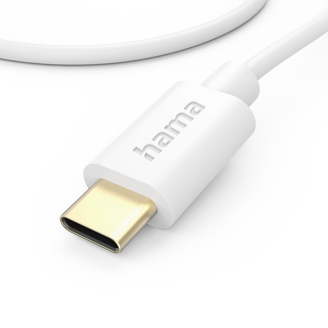 HAMA USB Type-C - USB Type-C charging/data cable, 1.0 m, white