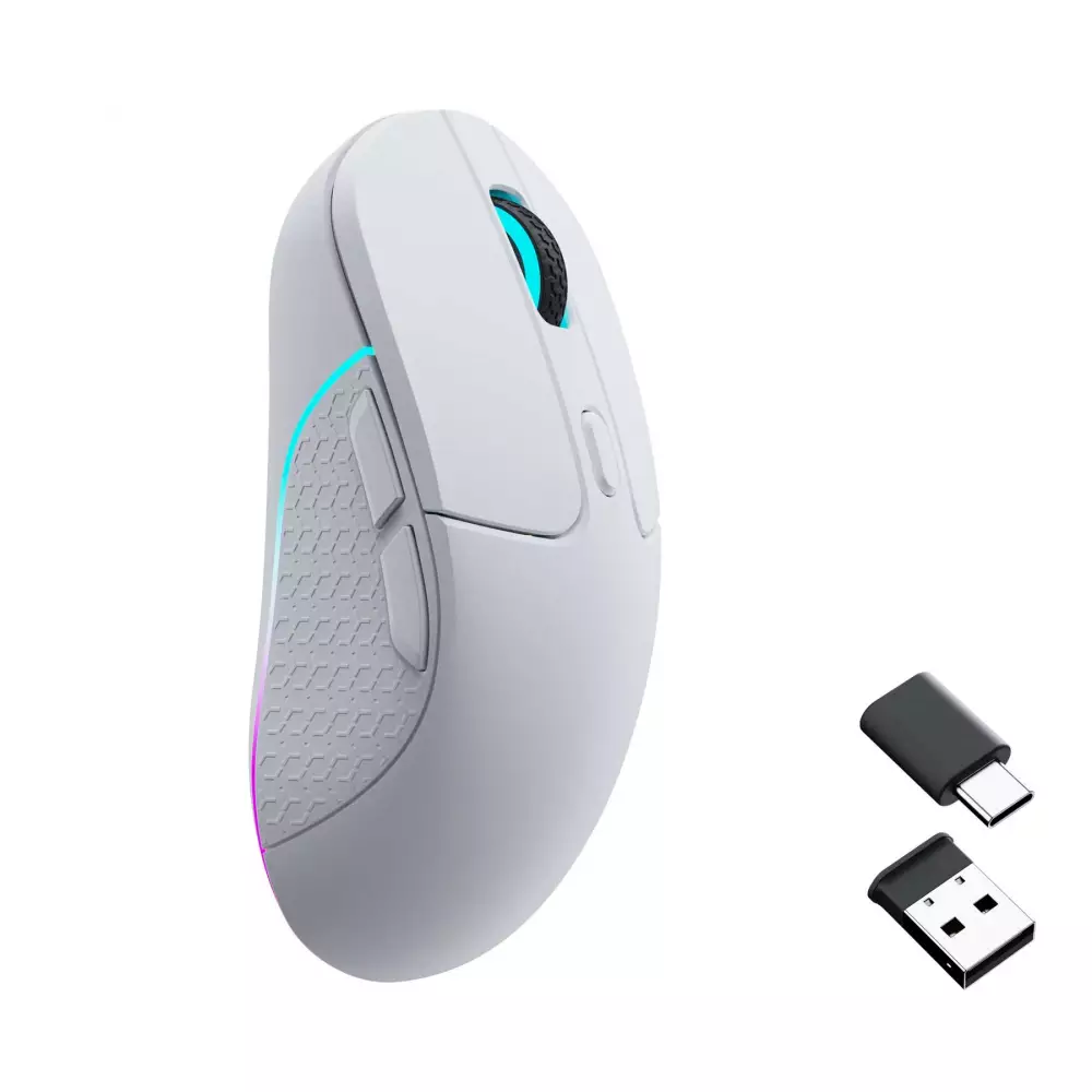 Геймърска Безжична мишка Keychron M3, Matte White