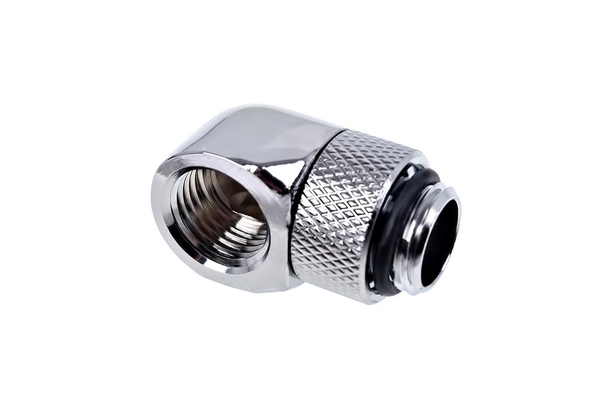 Фитинг Alphacool Eiszapfen G1/4 AG auf G1/4 IG Въртящ се L-конектор Никел - AC-1011178