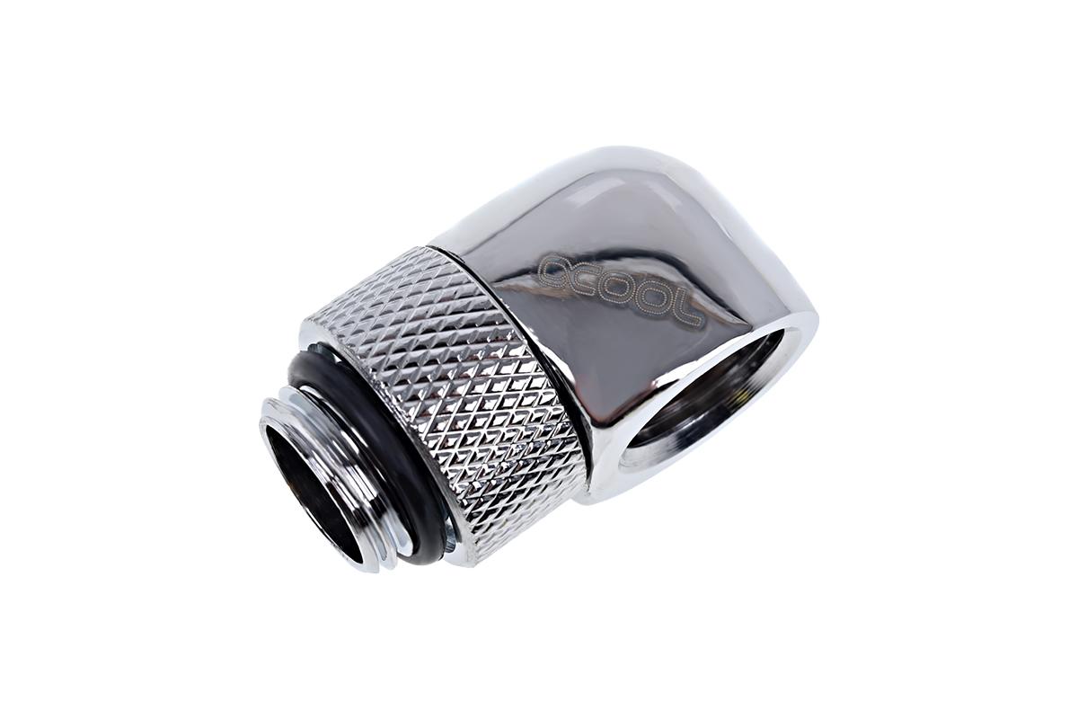 Фитинг Alphacool Eiszapfen G1/4 AG auf G1/4 IG Въртящ се L-конектор Никел - AC-1011178