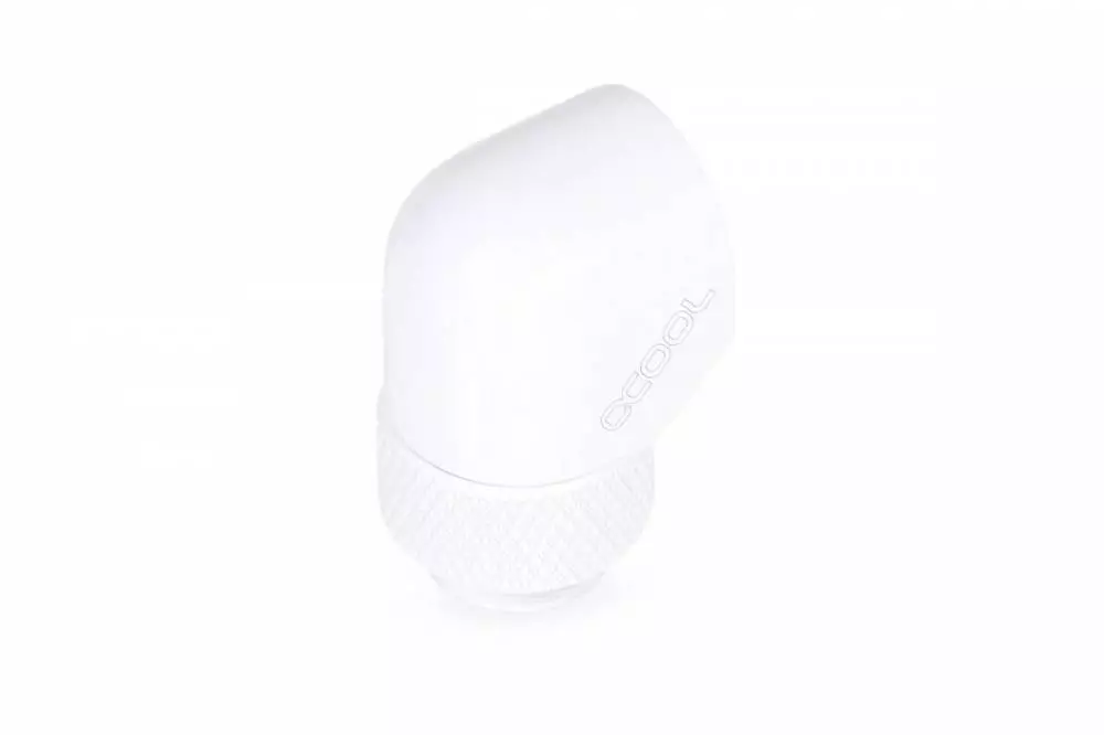 Фитинг Alphacool Eiszapfen G1/4 AG auf G1/4 IG White Въртящ се L-конектор