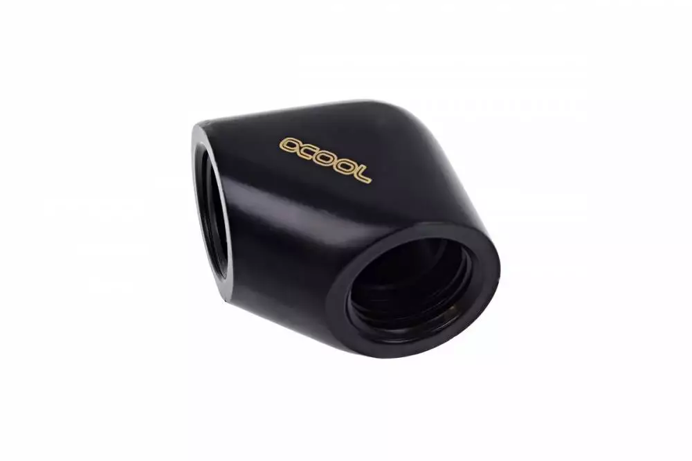 Фитинг L-конектор Alphacool Eiszapfen, G1/4 AG вътрешна резба G1/4 IG Black