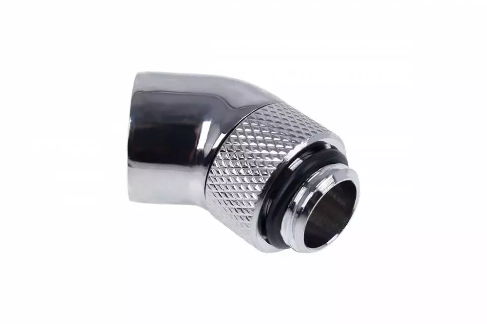 Фитинг Ъглов адаптер Alphacool Eiszapfen, 45°, G1/4 външна към G1/4 вътрешна резба Nickel