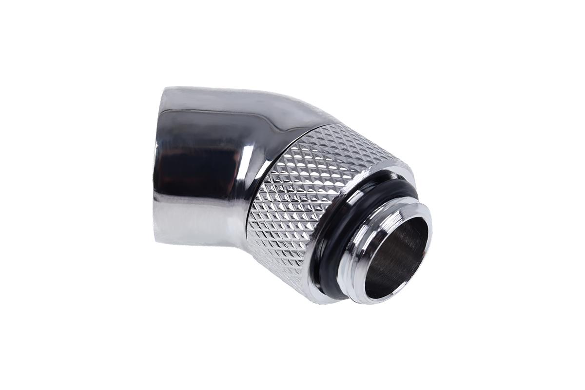 Фитинг Ъглов адаптер Alphacool Eiszapfen, 45°, G1/4 външна към G1/4 вътрешна резба Nickel