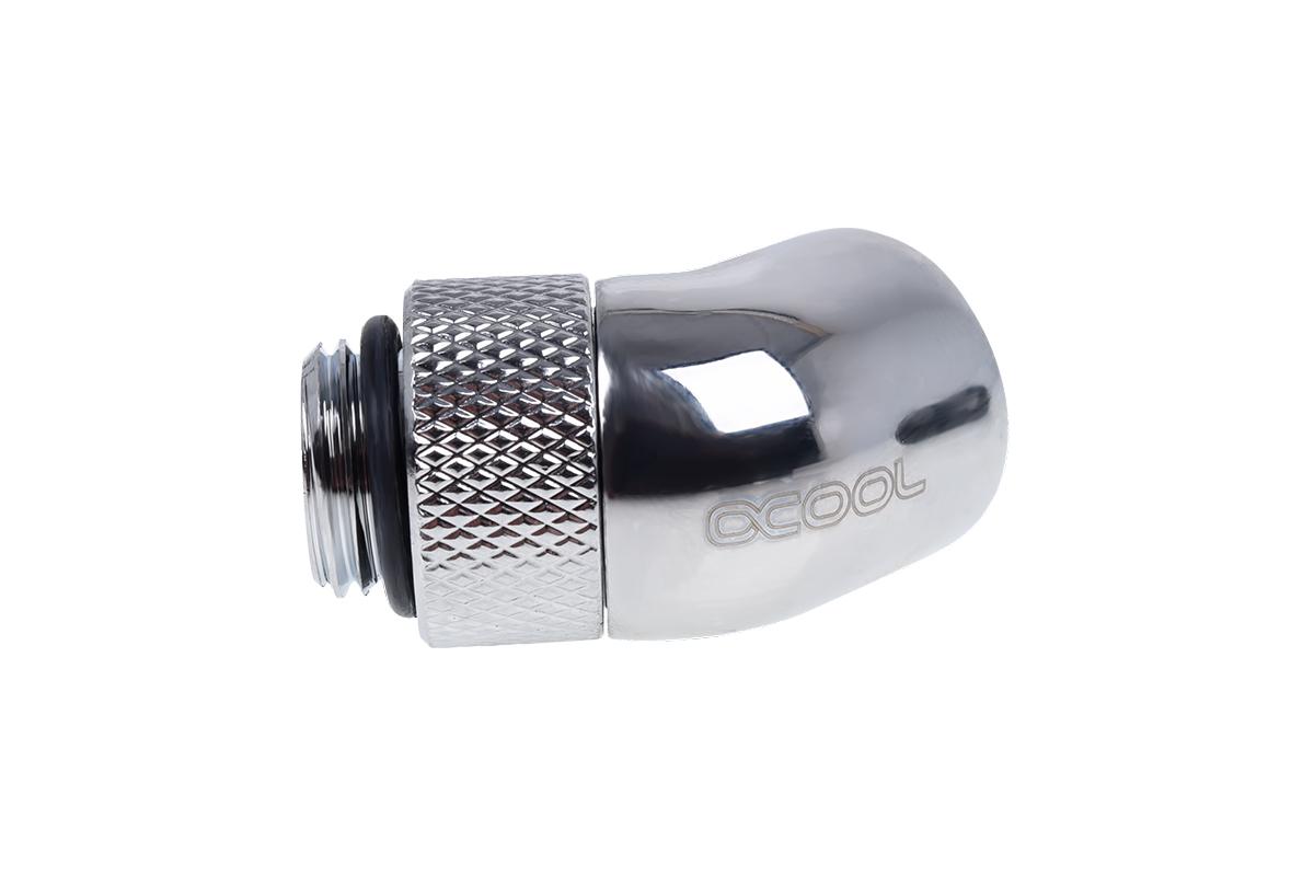 Фитинг Ъглов адаптер Alphacool Eiszapfen, 45°, G1/4 външна към G1/4 вътрешна резба Nickel